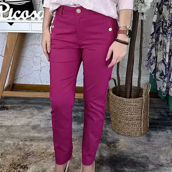 Leggings c/ Botões Dourados Camel – Picosa